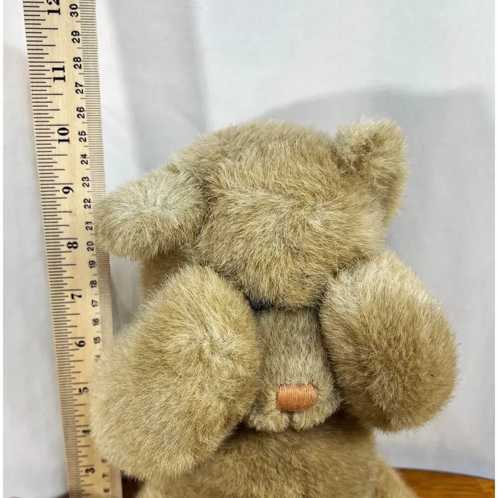 Peek A Boo Pals Teddy Bear Plush Magnetic Hands Jointed Tan 14